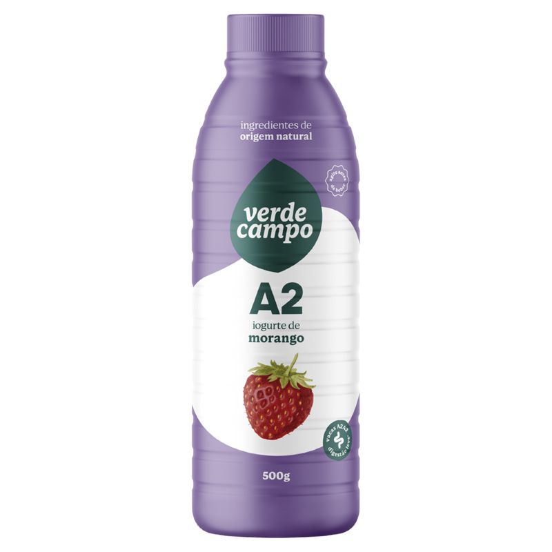 Iogurte A2 Integral Morango Verde Campo 500g